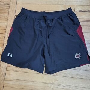 Under Armour Black and Red Men's Shorts